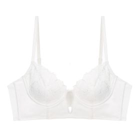 European And American Court French Hollow Thin Bra (Option: White-Single Bra M)