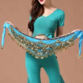 Belly Dance Multi-coin Indian Dance Belt (Option: Lake Blue)