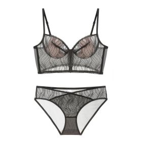 Pure Desire French Court Fishbone Long Bra (Option: Black-Set M)